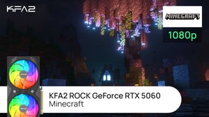 Тест видеокарты KFA2 ROCK GeForce RTX 5060 | Minecraft RTX | 1080p (Full HD) разрешение
