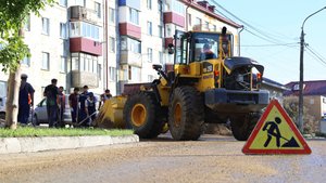 Расчистка улицы Спортивной от сели