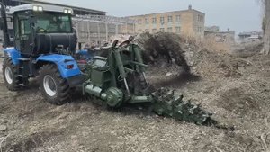 Баровая установка - грунторез КРТ-180.03 с ПЗМ в действии