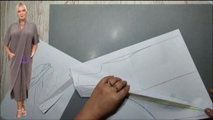 Моделирование. Платье с двумя пересекающимися полосками. Выкройка № 1172.