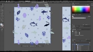 Работа с раппортом бесшовного принта Adobe Illustrator