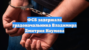ФСБ задержала градоначальника Владимира Дмитрия Наумова
