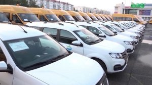 Городам и районам Башкирии передали 206 школьных транспортных средств