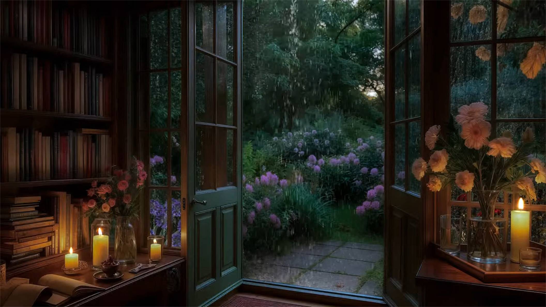 Дождь с Грозой За Окном и Свечи Для Крепкого Сна и Расслабления смотреть онлайн