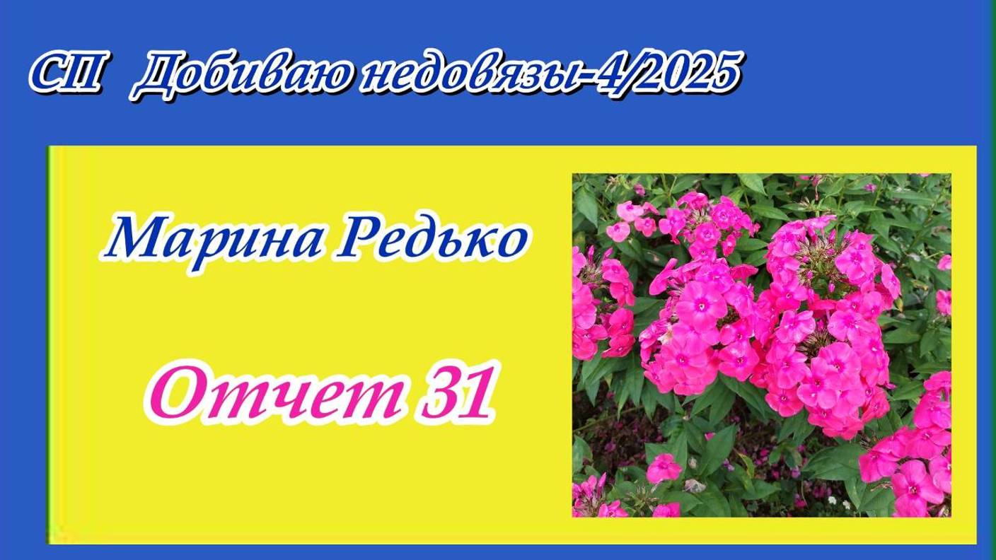 СП "Добиваю недовязы - 4/2025" / Отчет 31 смотреть онлайн