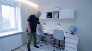 На 12 кв.м. уместили ВСЮ мебель для двух школьников _ Раскладные кровати, рабочи