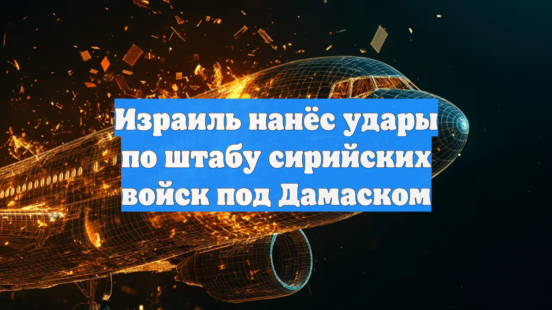 Израиль нанёс удары по штабу сирийских войск под Дамаском