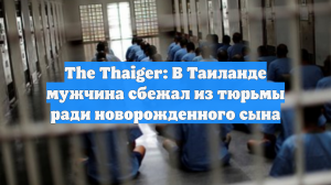 The Thaiger: В Таиланде мужчина сбежал из тюрьмы ради новорожденного сына