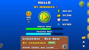 HellO by IRISWOLFX Geometry Dash level 💯% all coin