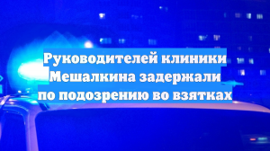 Руководителей клиники Мешалкина задержали по подозрению во взятках
