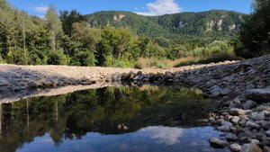 Отдых с палаткой на горной реке Курджипс
