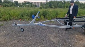 Лодочный прицеп МЗСА 81771Е.101 5.5 м. Для лодки 5 метров. Видео обзор Трейли.
