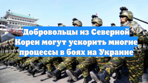 Добровольцы из Северной Кореи могут ускорить многие процессы в боях на Украине
