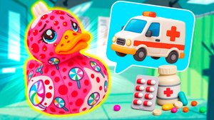 Игрушка Кваакс НЕ СЛУШАЛА…и попала к доктору! ЭТОТ леденец — опасен! Уточка Kwaaks vs Сладости!