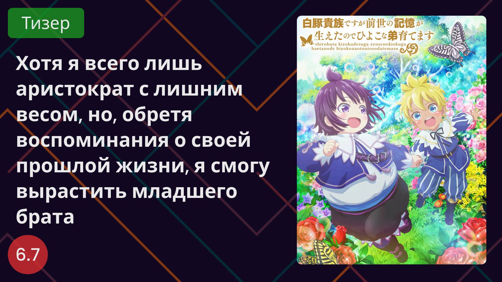 Хотя я всего лишь аристократ с лишним весом. Тизер 2025 смотреть онлайн