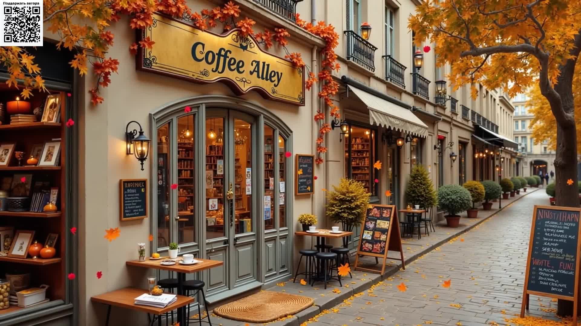 Уютная кофейня и мягкий джаз 🍂 Осенняя атмосфера кафе и музыка для учёбы и работы
