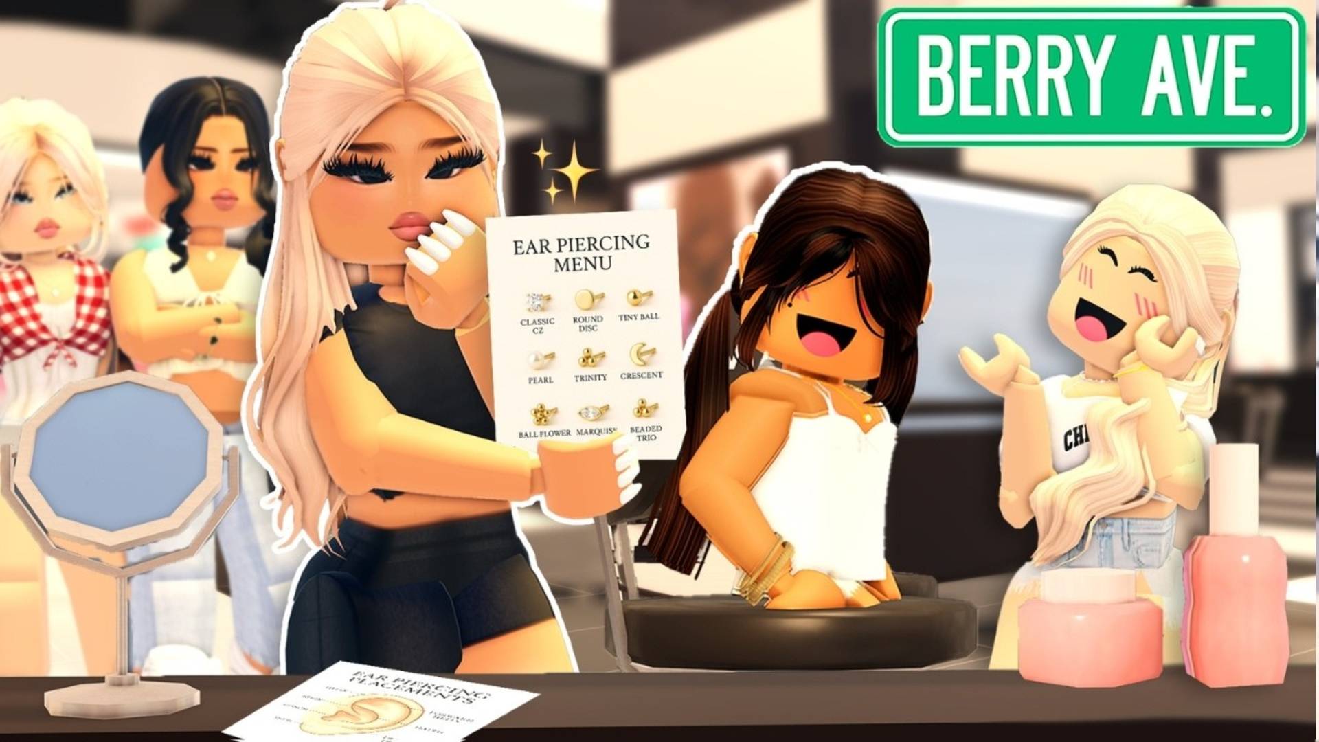 BERRY AVENUE ДОЧКА ДЕЛАЕТ ПИРСИНГ ROBLOX