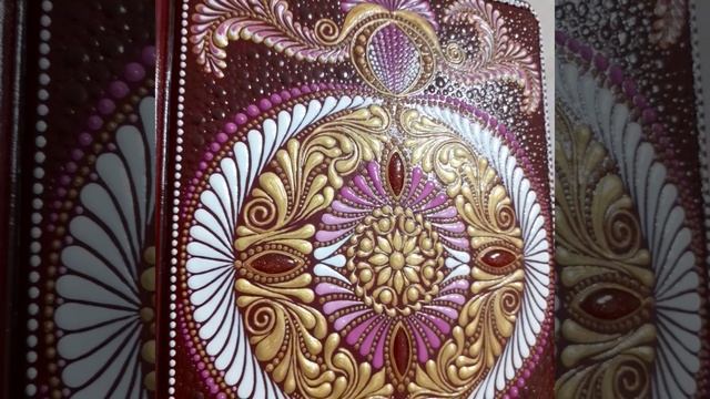 Точечная и текстурная роспись ежедневника смотреть онлайн