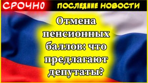 Отмена пенсионных баллов: что предлагают депутаты и как это повлияет на размер пенсий