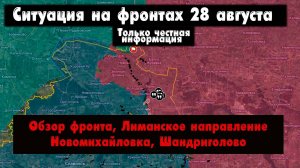 Военные сводки, Лиманское направление, Шандриголово, Торское, Среднее, Мирное, 28 августа 2025