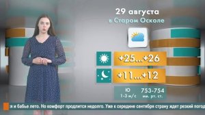 Погода в Старом Осколе на 29 августа