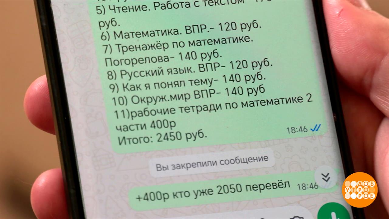 Школьные взносы: законные и незаконные. Доброе утро. Фрагмент выпуска от 28.08.2025