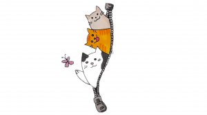 Рисуем простой рисунок милые котята