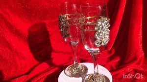 Праздничные бокалы с кристаллами