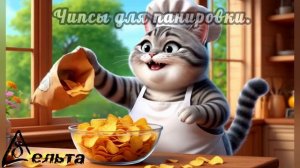 Рецепты от кота-Маркиза. Креветки в панировке из чипсов.