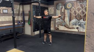 3 уровня Разведение рук с резиной стоя|3 level band pull apart