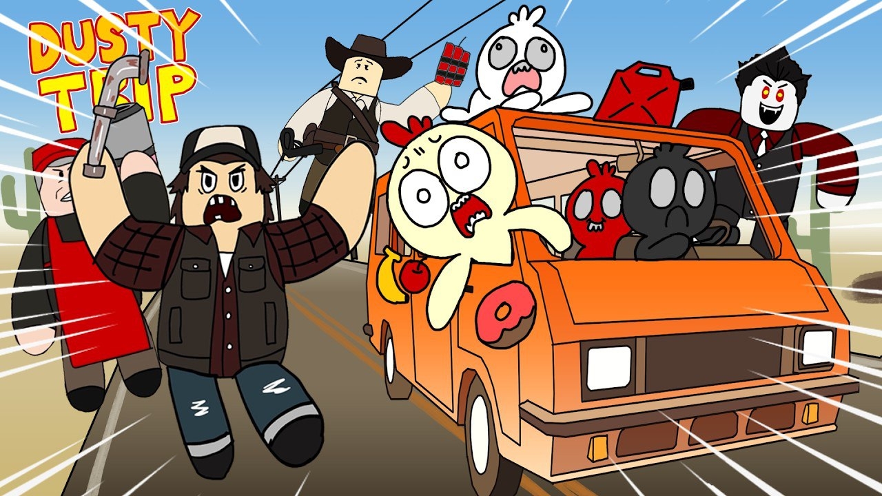 ПЫЛЬНАЯ ПОЕЗДКА! ПУТЕШЕСТВИЕ ДАСТИ! мультики роблокс