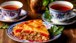 Заливной пирог с капустой