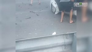 В Приморье произошло массовое ДТП с участием машины ДПС