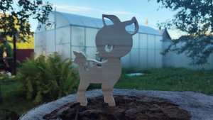 Олененок из дерева