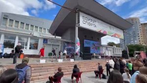 Гиревая эстафета - день физкультурника