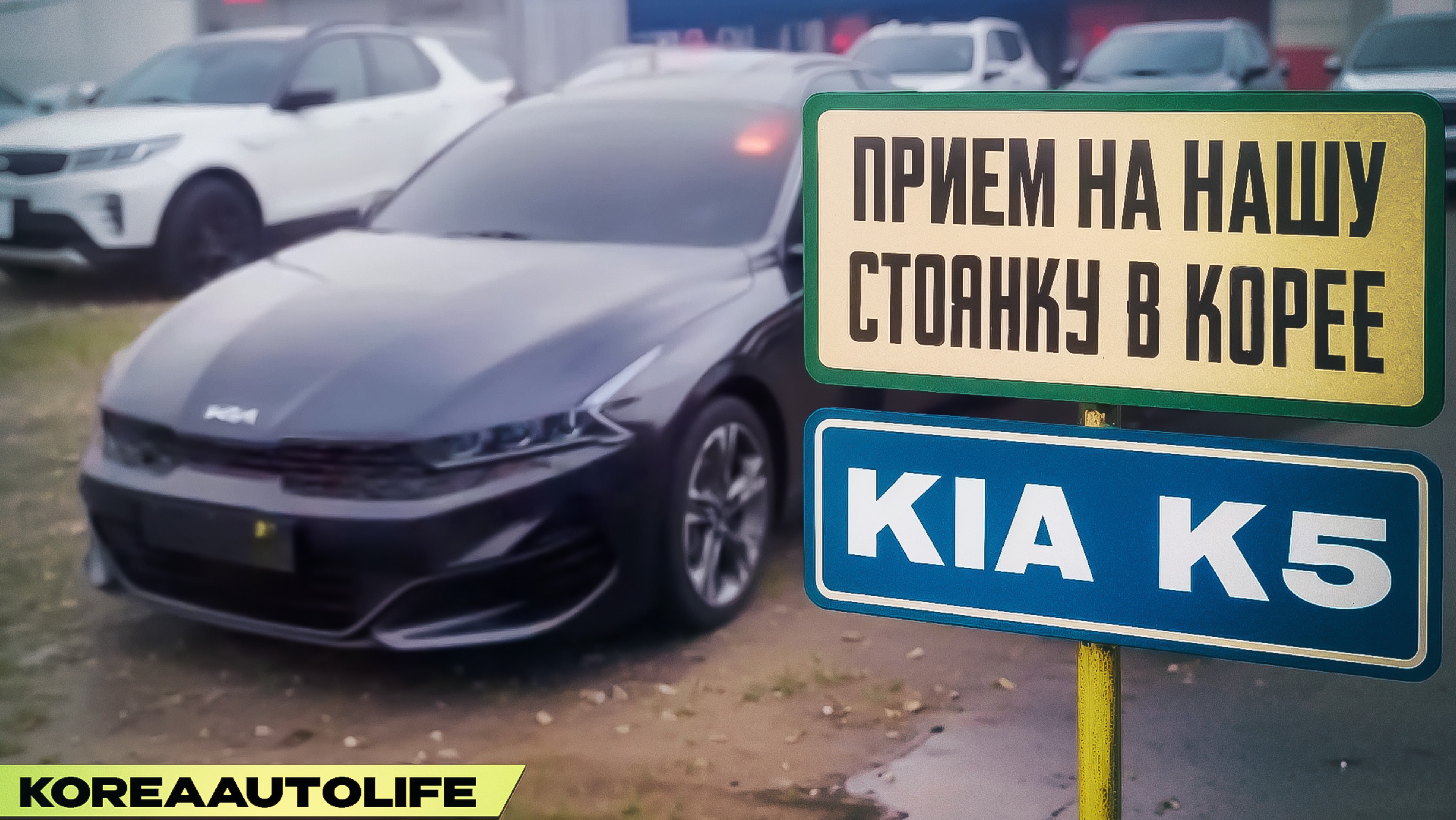 Прием KIA K5 2022 года с пробегом 7 т.км. на нашу стоянку в Корее