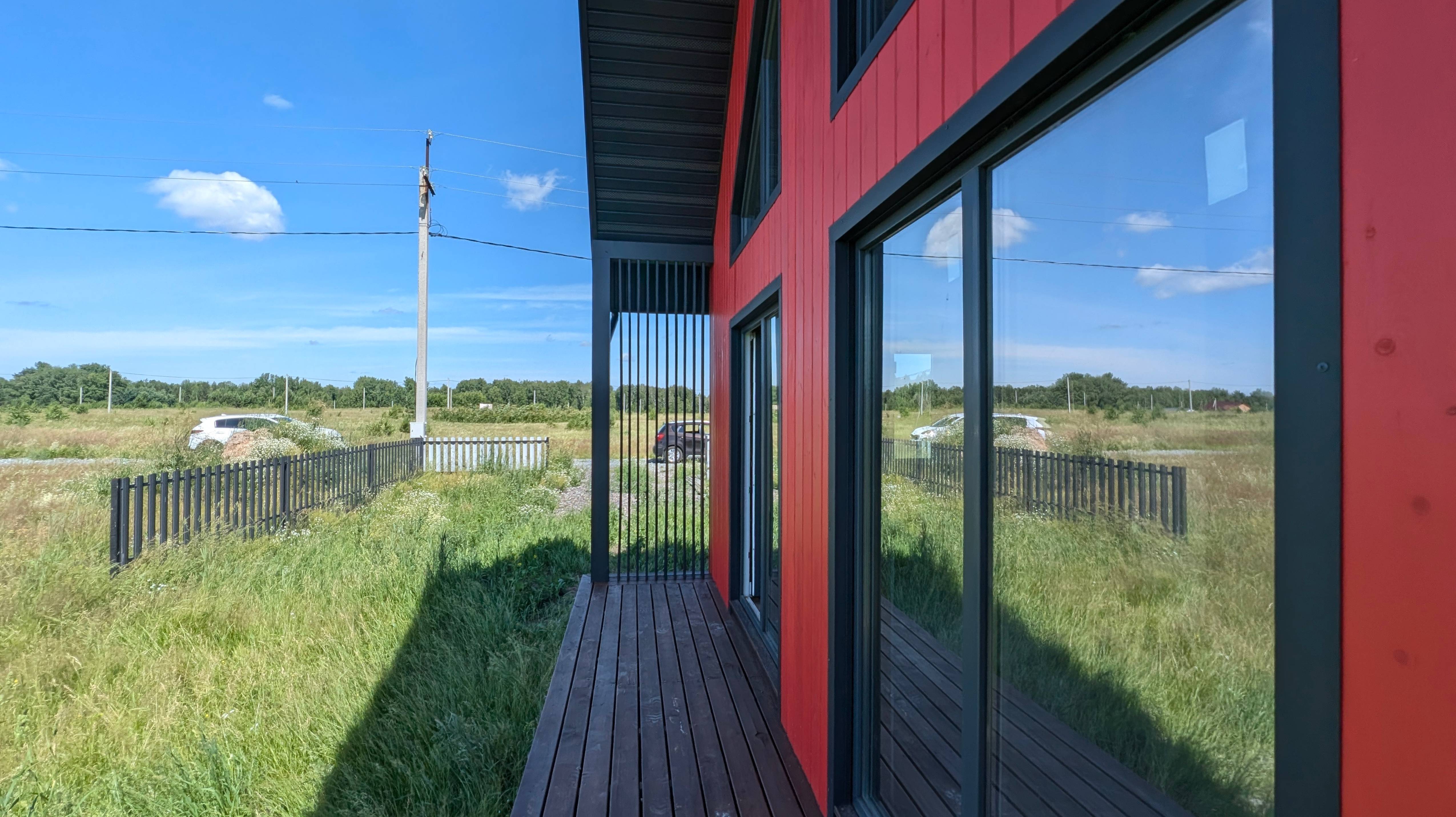 дом сип-панель 105кв фьорд красный