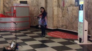 Таганская-кольцевая. Скрипка под куполом метро