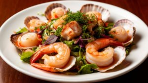 Салат с морепродуктами