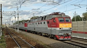 ЧС7-233+ЧС7-101 с поездом №109 Москва–Анапа и Иволга 4.0 | Крёкшино