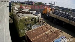 Момент столкновения с поездом в Благовещенске