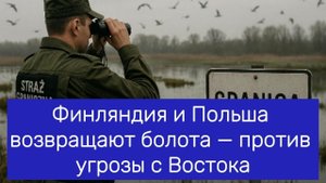 Финляндия и Польша возвращают болота — против угрозы с Востока.