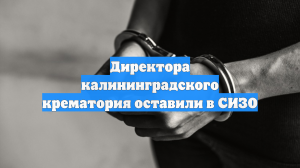 Директора калининградского крематория оставили в СИЗО