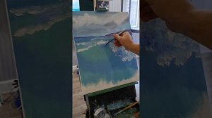 Мастер класс, волна, Крым, живопись маслом,творчество. Холст 50*40 см