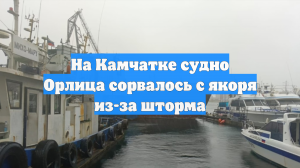 На Камчатке судно Орлица сорвалось с якоря из-за шторма