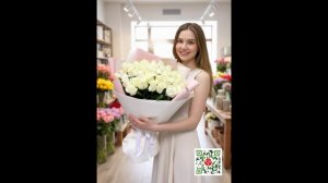 Букет из 51 белой розы