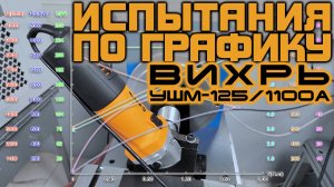ИСПЫТАНИЯ ПО ГРАФИКУ: коллекторная углошлифовальная машина («болгарка») ВИХРЬ УШМ-125/1100А