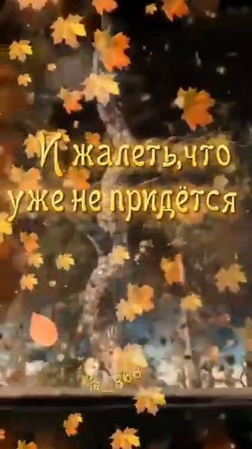 Жизнь похожа на позднюю осень