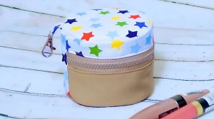 Как сшить круглую косметичку на молнии