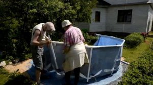 Супербыстрая сборка бассейна ))